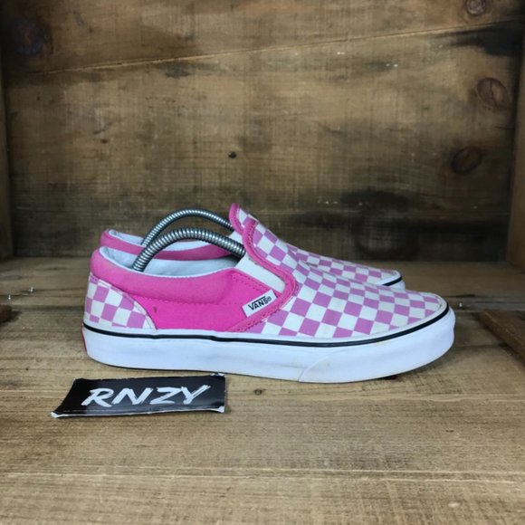 Vans Other - Vans Checkered Pink White Low Top Casual Sneakers